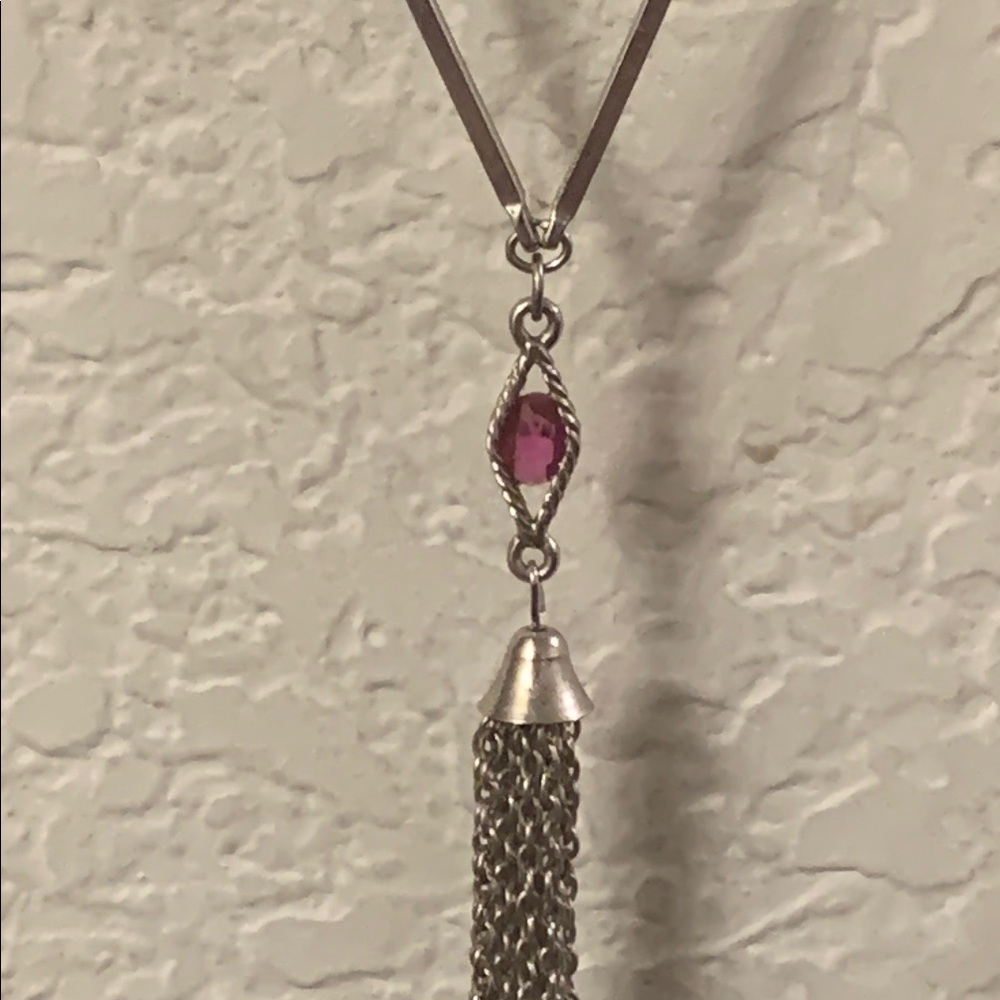 Sarah Coventry Silver Pink Vintage Necklace